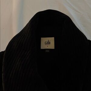 CAbi Black Team Bomber Jacket with Zip-Up Closure #4499